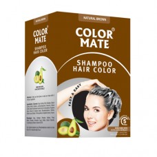 Color Mate Shampoo Hair Color (Natural Brown)